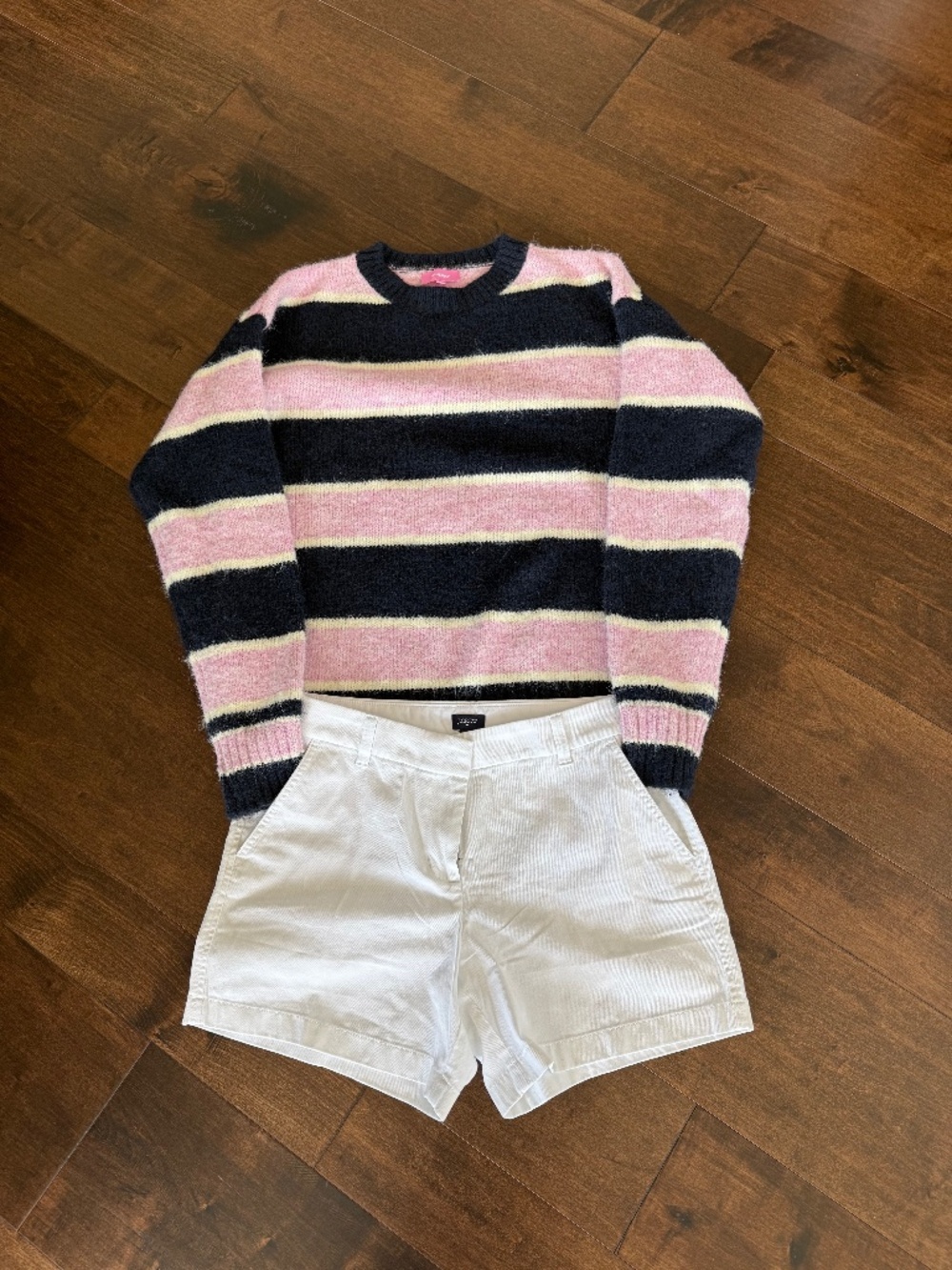 Edikted Striped Sweater, Size S, Pink & Blue